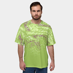 Футболка оверсайз мужская Крокодила кожа абстракция, цвет: 3D-принт — фото 2