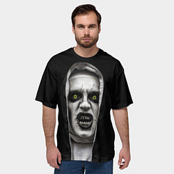 Футболка оверсайз мужская Ужасная монашка, цвет: 3D-принт — фото 2