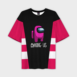 Футболка оверсайз мужская Among us geometry pink, цвет: 3D-принт