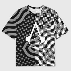 Мужская футболка оверсайз Assassins Creed logo game usa