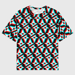 Мужская футболка оверсайз Астралис глитч логотип