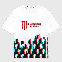 Футболка оверсайз мужская Billie Eilish x Monster energy, цвет: 3D-принт
