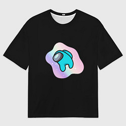 Футболка оверсайз мужская Among us space logo, цвет: 3D-принт