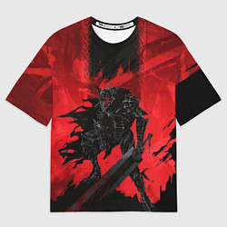 Футболка оверсайз мужская Берсерк Гатс в броне скелета, цвет: 3D-принт