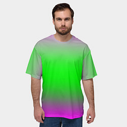 Футболка оверсайз мужская Градиент текстура, цвет: 3D-принт — фото 2