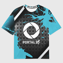 Футболка оверсайз мужская Portal game краски, цвет: 3D-принт
