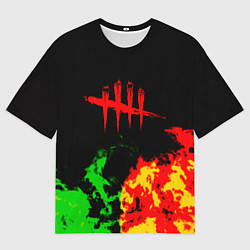 Мужская футболка оверсайз Dead by daylight fire
