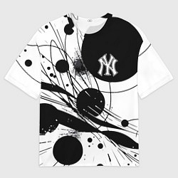 Мужская футболка оверсайз New York Yankees baseball team - abstraction