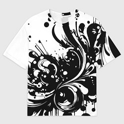 Мужская футболка оверсайз Модная растительная абстракция - нейроарт