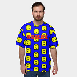 Футболка оверсайз мужская Roblox pattern mobile, цвет: 3D-принт — фото 2