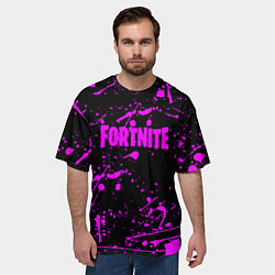 Футболка оверсайз мужская Fortnite краски, цвет: 3D-принт — фото 2