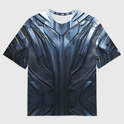 Мужская футболка оверсайз Металлический карбон