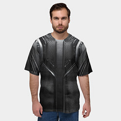 Футболка оверсайз мужская Карбоновый байкер, цвет: 3D-принт — фото 2