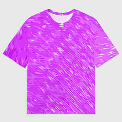 Мужская футболка оверсайз Фиолетово-белые мазки