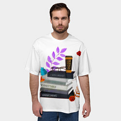 Футболка оверсайз мужская Книги, цвет: 3D-принт — фото 2