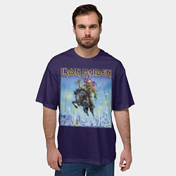 Футболка оверсайз мужская Iron Maiden rock band colored, цвет: 3D-принт — фото 2
