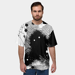 Футболка оверсайз мужская Призрак застигнутый врасплох - нейроарт, цвет: 3D-принт — фото 2