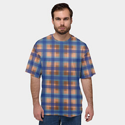 Футболка оверсайз мужская Клетка в клетку, цвет: 3D-принт — фото 2