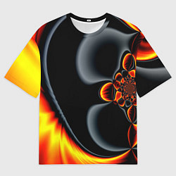 Мужская футболка оверсайз Фрактальный узор абстракция