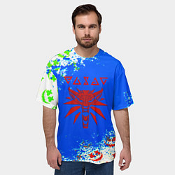 Футболка оверсайз мужская The Witcher logo horror, цвет: 3D-принт — фото 2