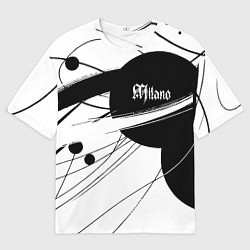 Мужская футболка оверсайз Milano - fashion abstraction