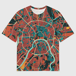 Футболка оверсайз мужская Vibrant Moscow, цвет: 3D-принт