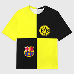Мужская футболка оверсайз Barcelona x Borussia