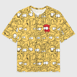 Мужская футболка оверсайз Красный человечек