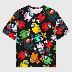 Мужская футболка оверсайз Персонажи игры Амонгас