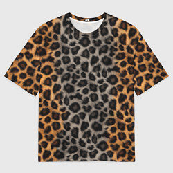 Футболка оверсайз мужская Шерстка леопарда, цвет: 3D-принт