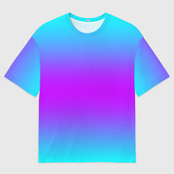 Мужская футболка оверсайз Градиент текстура неоновая
