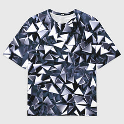 Мужская футболка оверсайз Взрыв геометрических треугольников