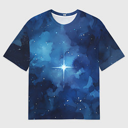 Мужская футболка оверсайз Звезда в ночном небе