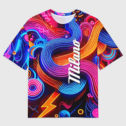 Мужская футболка оверсайз Colourful abstraction - Milano