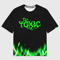 Мужская футболка оверсайз Toxic text