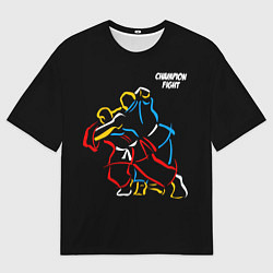Футболка оверсайз мужская Champion fight, цвет: 3D-принт