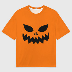 Мужская футболка оверсайз Злая тыква верх