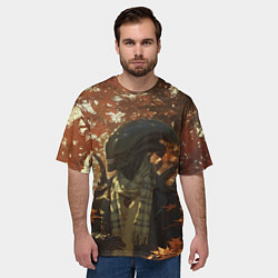 Футболка оверсайз мужская Осенний ксеноморф, цвет: 3D-принт — фото 2