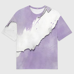Футболка оверсайз мужская Штукатурка и лавандовая краска, цвет: 3D-принт