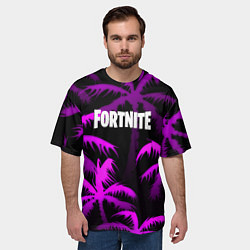Футболка оверсайз мужская Fortnite тропики, цвет: 3D-принт — фото 2