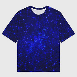 Мужская футболка оверсайз Обширная вселенная - соединяющиеся линии нейронов