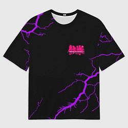 Мужская футболка оверсайз Tekken storm neon