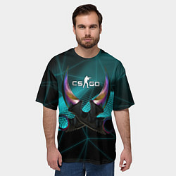 Футболка оверсайз мужская Контра - Cs Go Керамбит, цвет: 3D-принт — фото 2