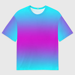 Мужская футболка оверсайз Градиент неоновые цвета