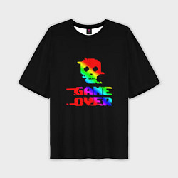 Мужская футболка оверсайз Game over gradient