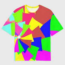 Футболка оверсайз мужская Разноцветная мозаика, цвет: 3D-принт