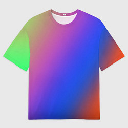 Футболка оверсайз мужская Градиент полосы, цвет: 3D-принт