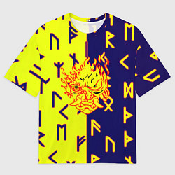 Футболка оверсайз мужская Samurai japan symbol, цвет: 3D-принт