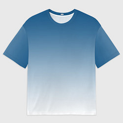 Мужская футболка оверсайз Бирюзовый градиент текстура