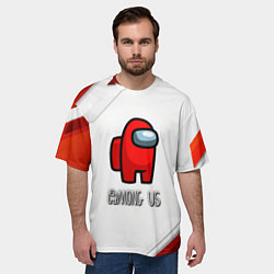 Футболка оверсайз мужская Among us game geometry, цвет: 3D-принт — фото 2